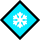 水色ひし形に雪の結晶
